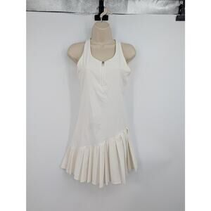 Outdoor Voices Ace Pleated Tennis Dress Small Shorts Pockets Racerback White